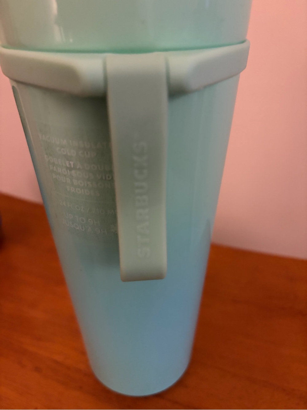 Starbucks Aqua Tumbler with Yellow Straw - Picture 2 of 3